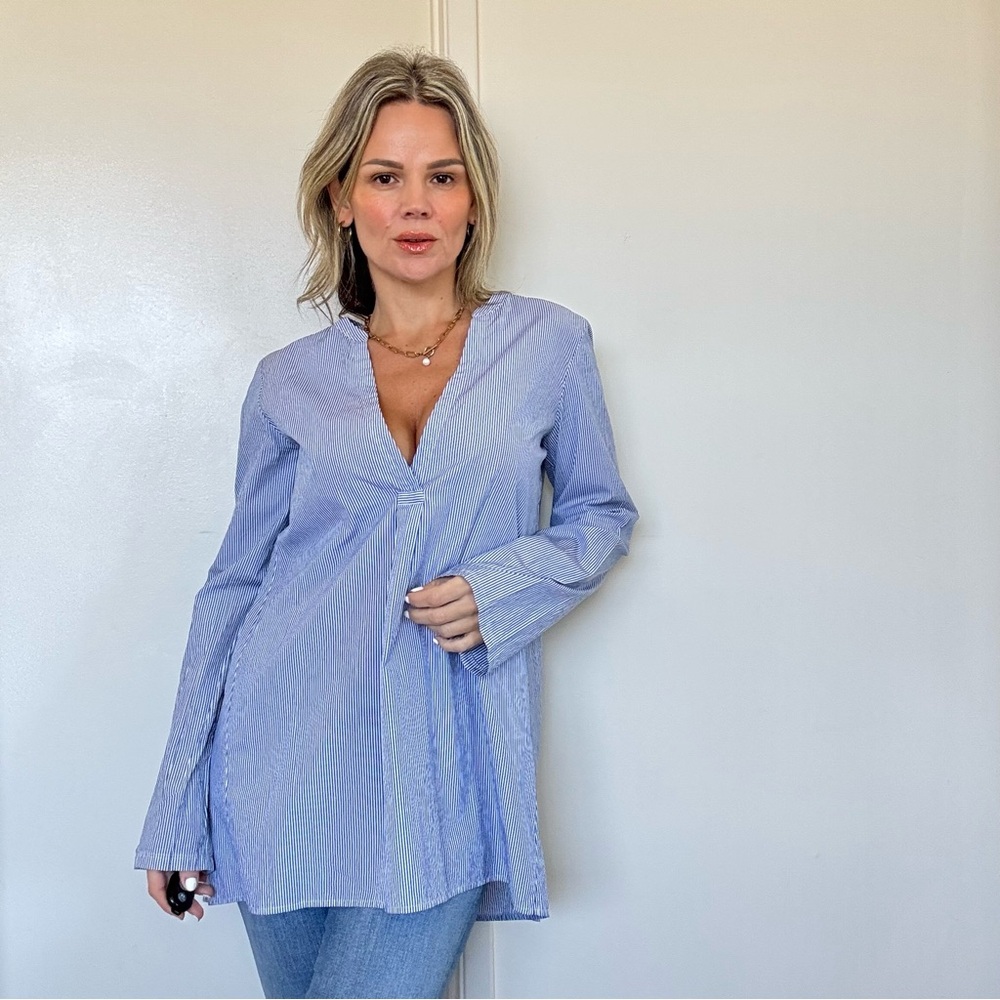 Theory Ofeliah Taff Stripe Top - Picture 6 of 16